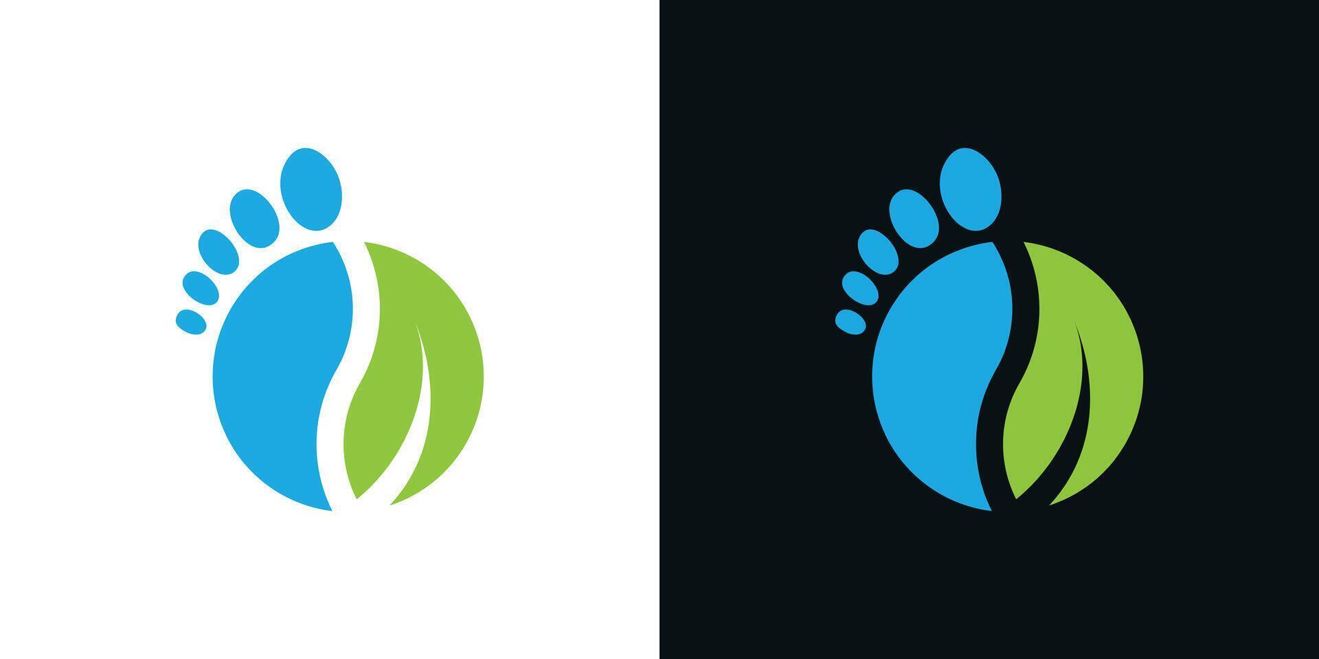 Abstrack foot care logo design. Premium vector