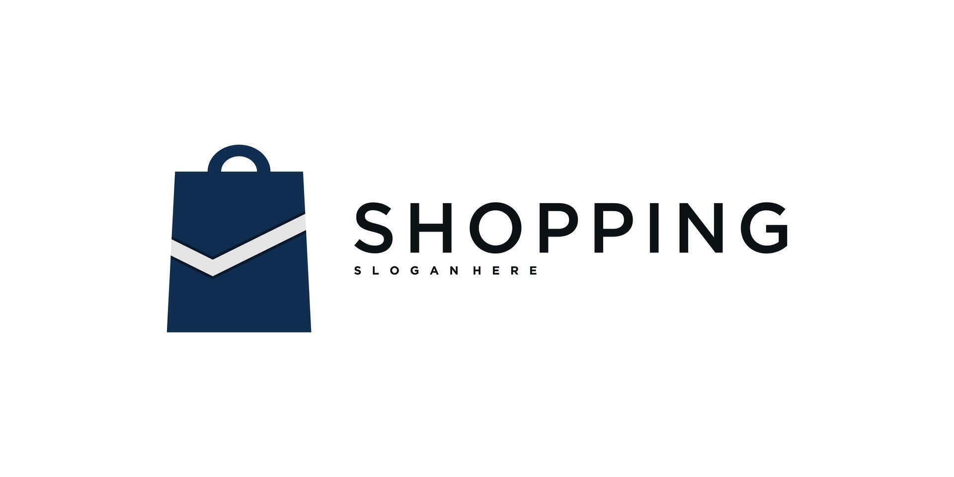 Check shopping bag logo sign icon symbol design. Premium vector