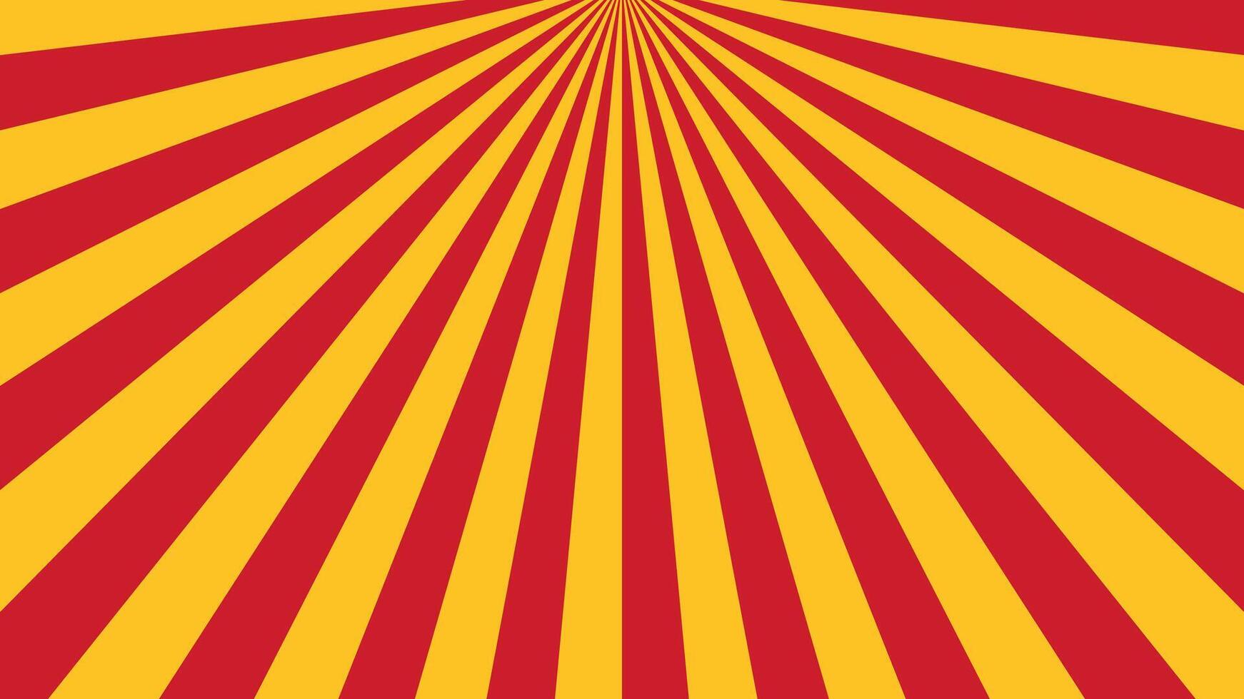 a red and yellow sunburst background vector