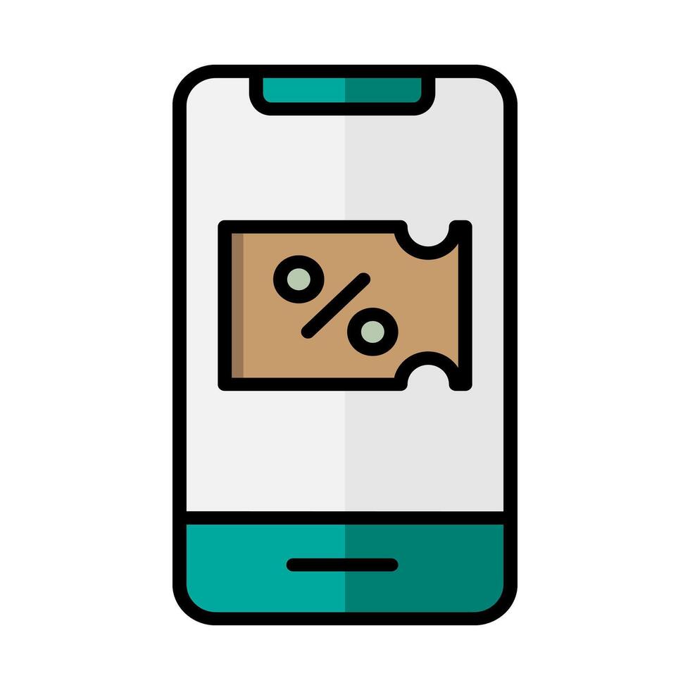 Coupon flat icon. tickets, online shop, discounts. suitable for interfaces, websites, UI and mobile applications. vector