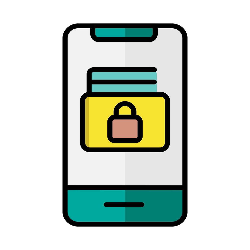 Payment secure flat icon. commerce, finance, business. suitable for interfaces, websites, UI and mobile applications. vector