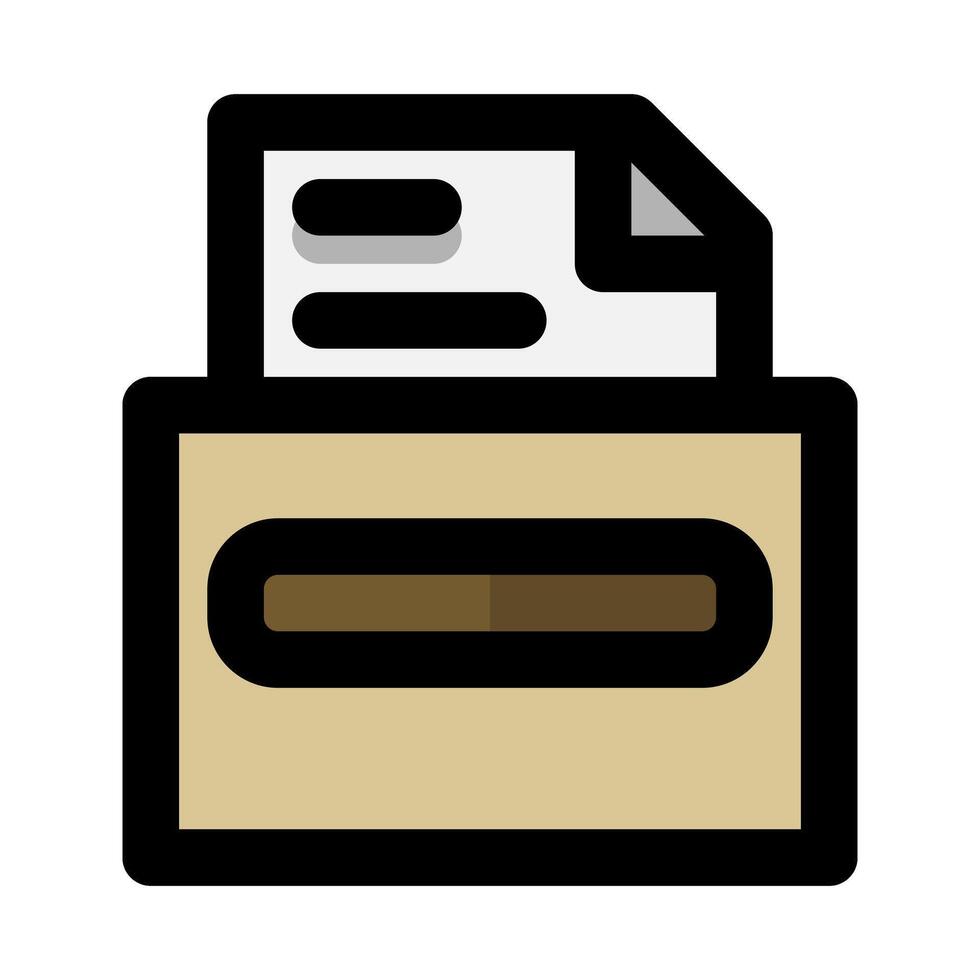 Archive Flat icon. office equipment and data files. suitable for interfaces, websites, UI and mobile apps. vector