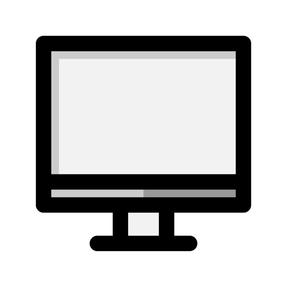 Computer Flat icon. technology monitor, screen, device. suitable for interfaces, websites, UI and mobile apps. vector
