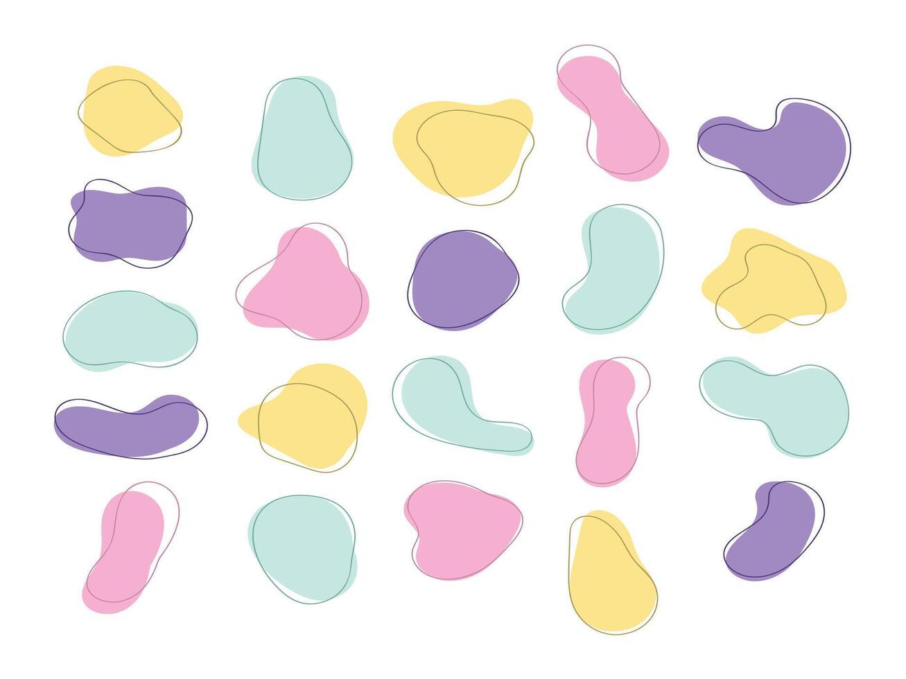 abstract organic shapes vector