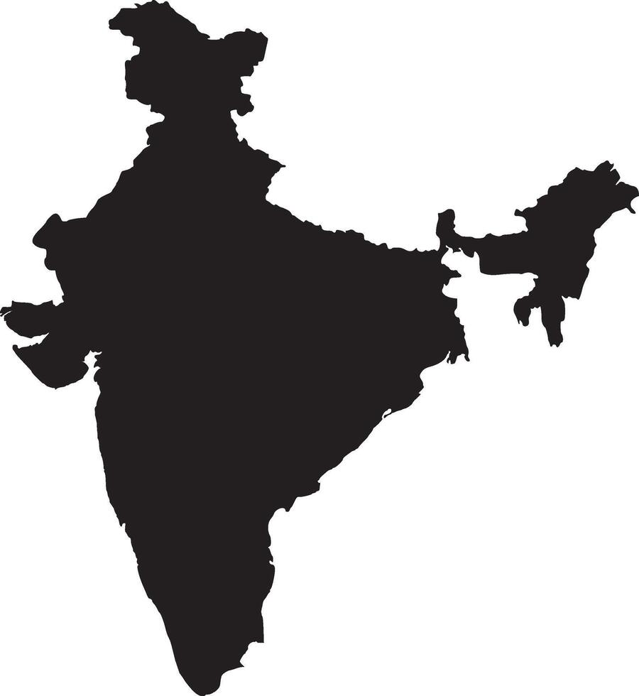 map india black vector