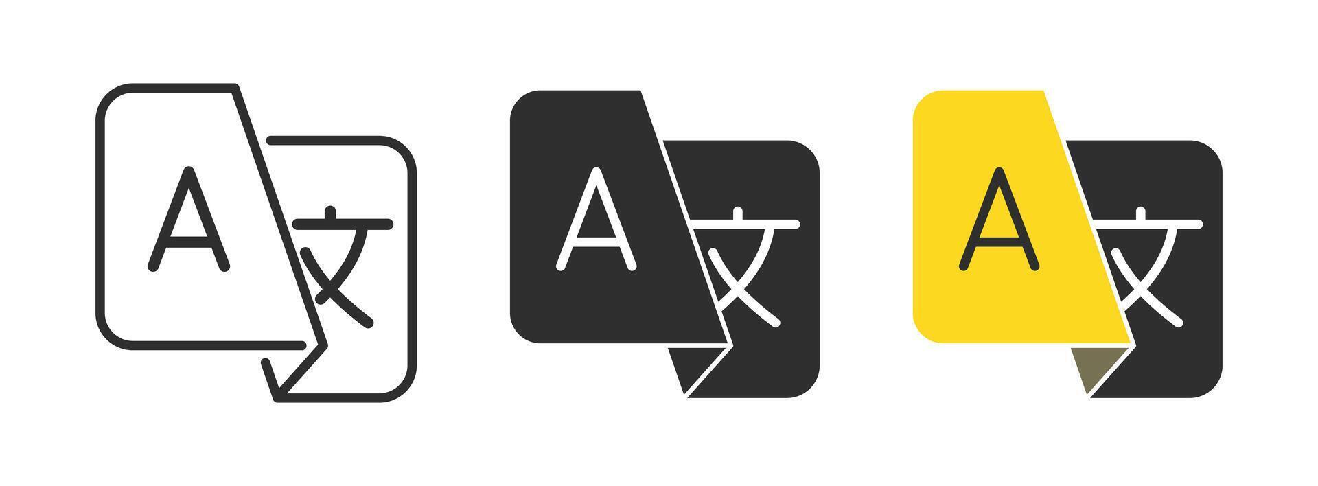 translate icon text layer vector
