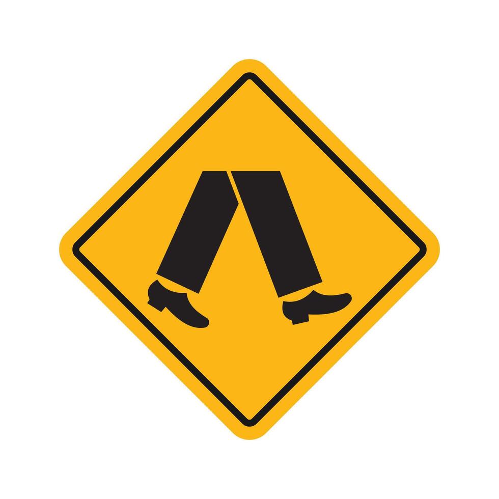 yellow cross street sign vector