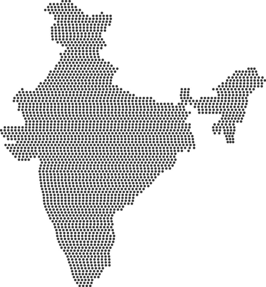 map india dotted vector