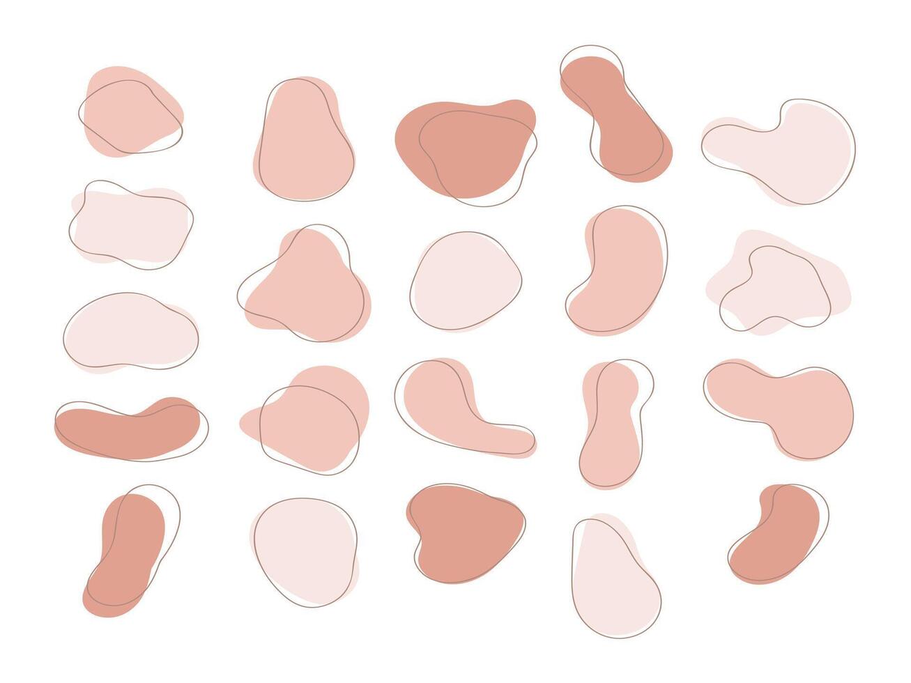 abstract organic shape brown vector