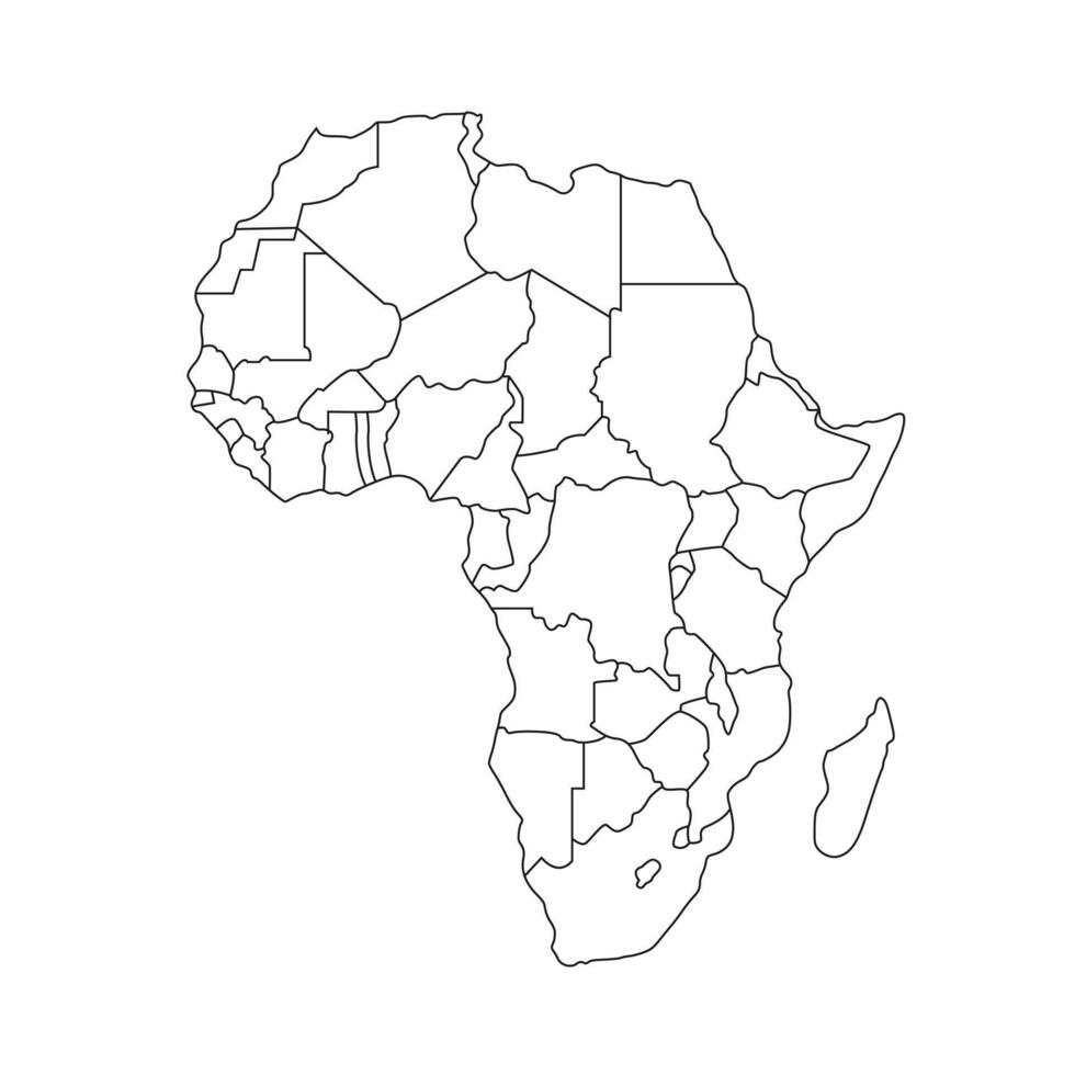map of africa outline vector