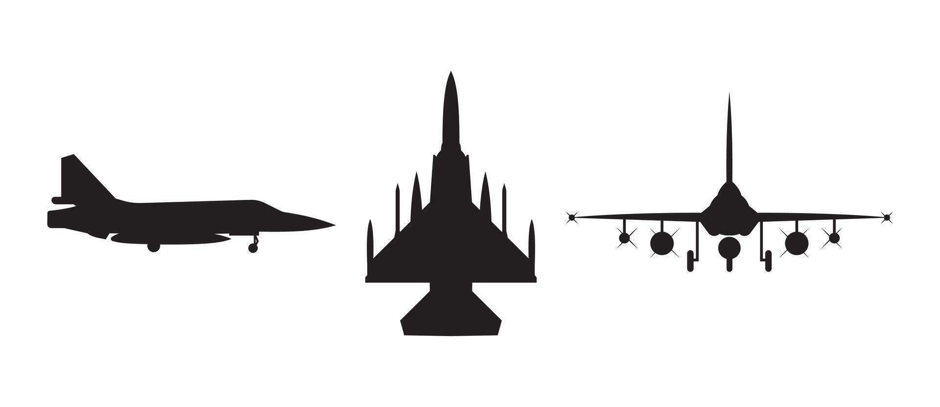 jet fighter silhouette clip art vector