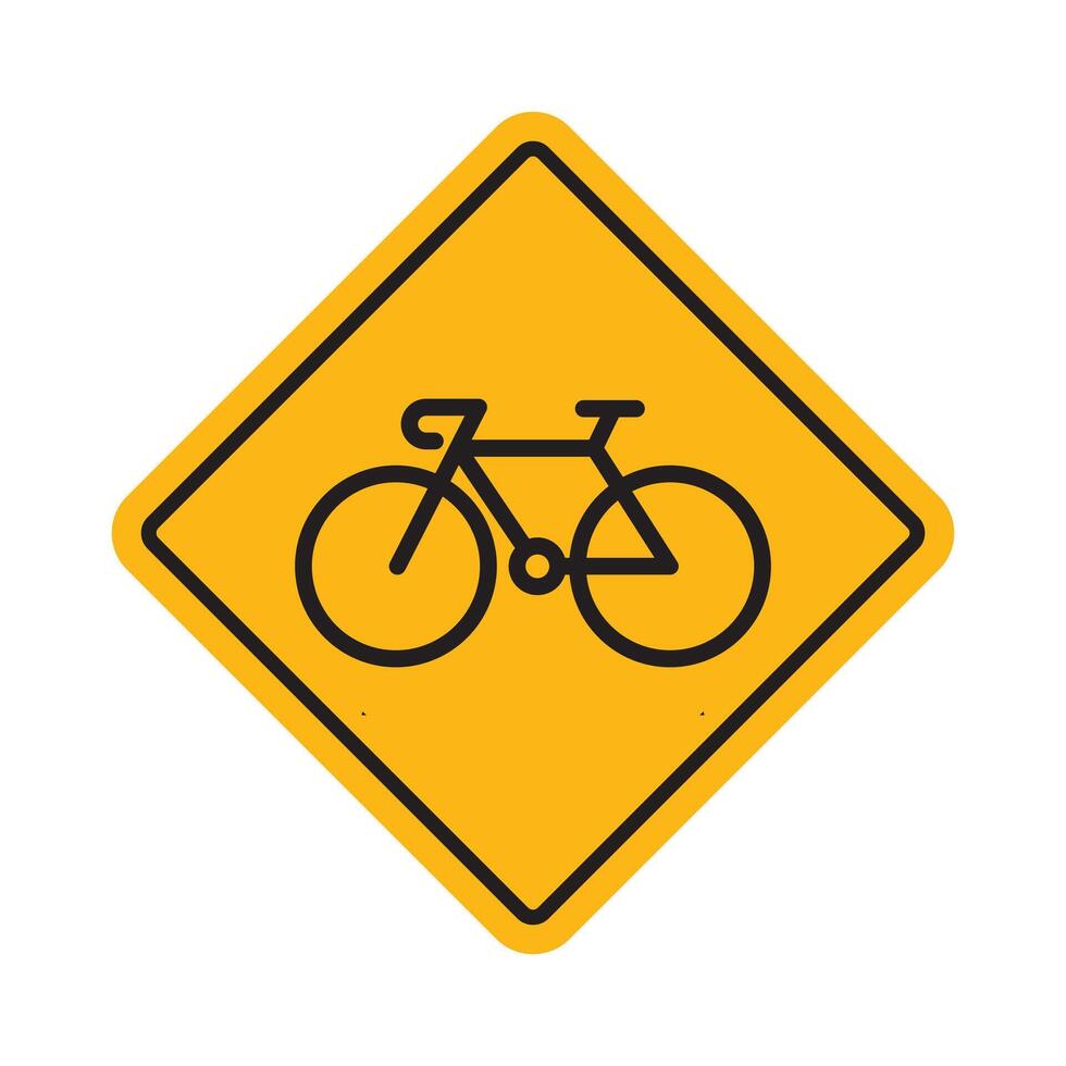 bike sign on road design vector