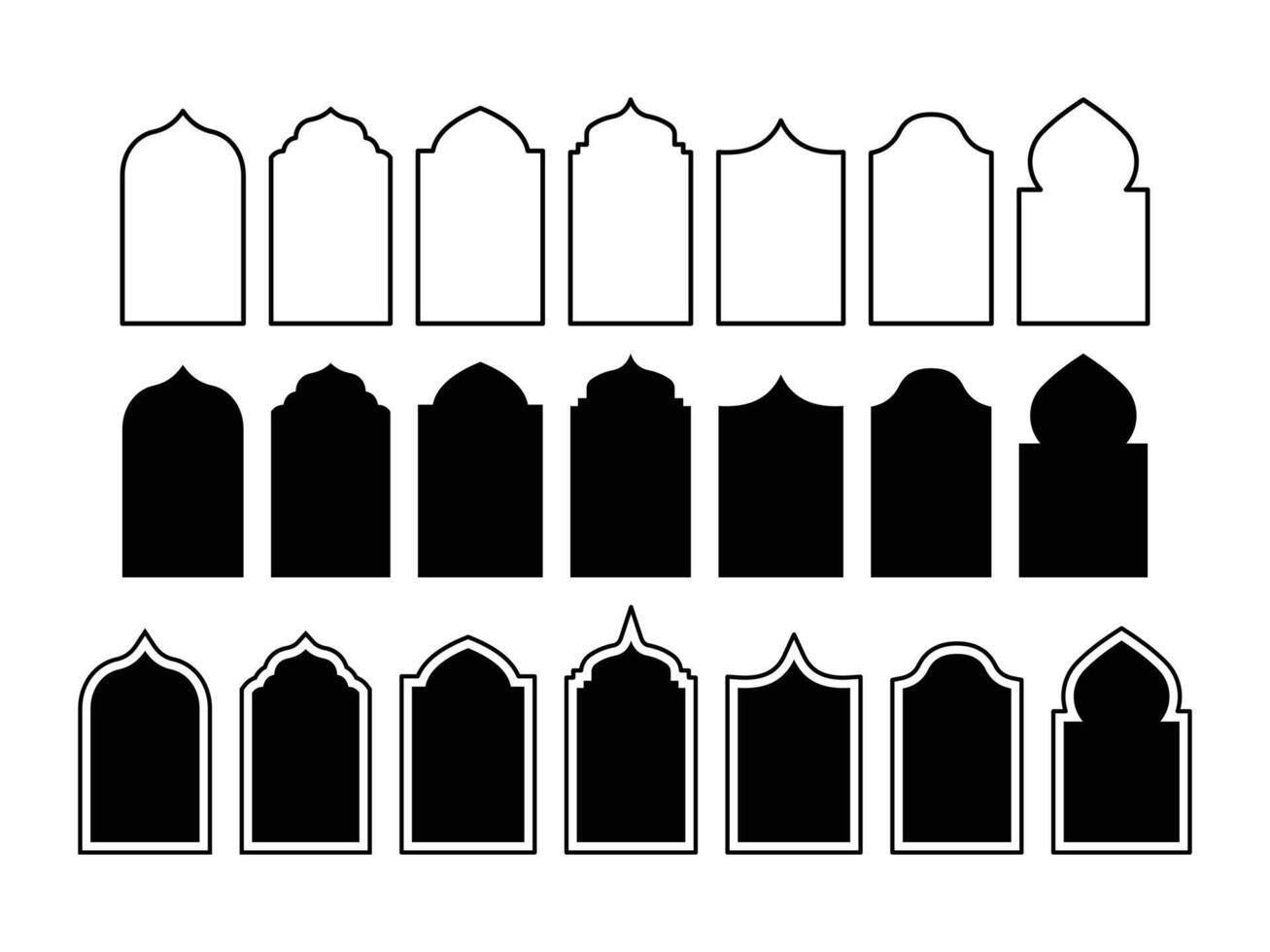 islamic shape design vector