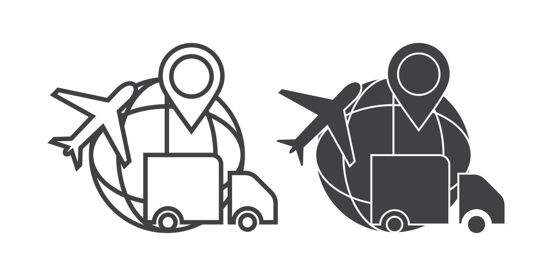 logistic delivery service icon vector