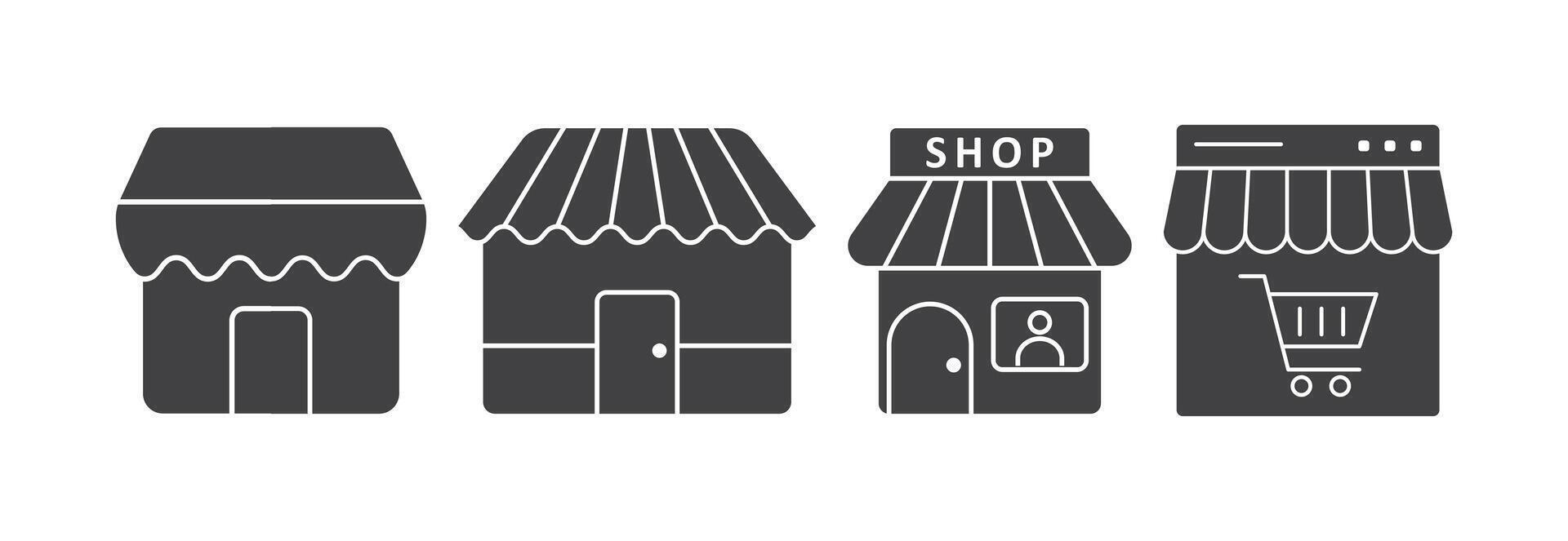 marketplace icon strore business vector