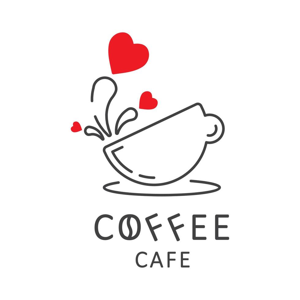 coffee cafe logo design vector