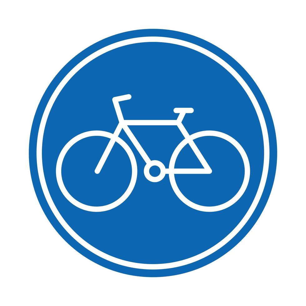 bike sign on road design vector