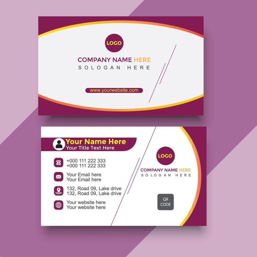 Business card with square shapes design vector