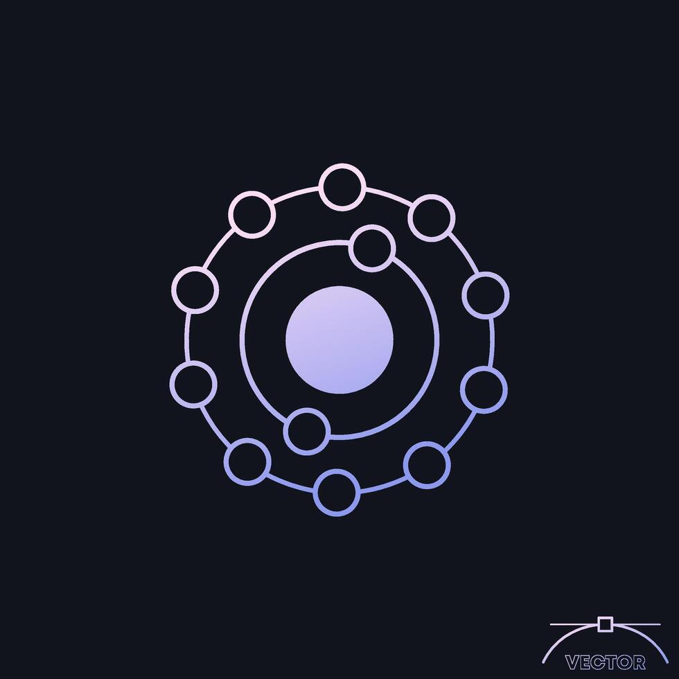 antioxidant icon with a gradient vector
