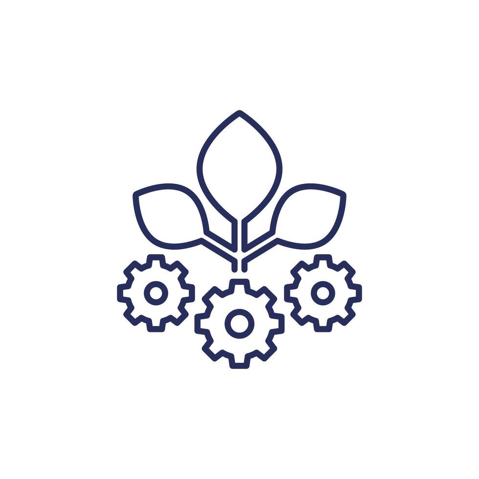 green technology and innovations line icon vector