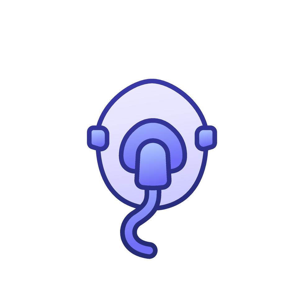 oxygen mask icon with outline vector