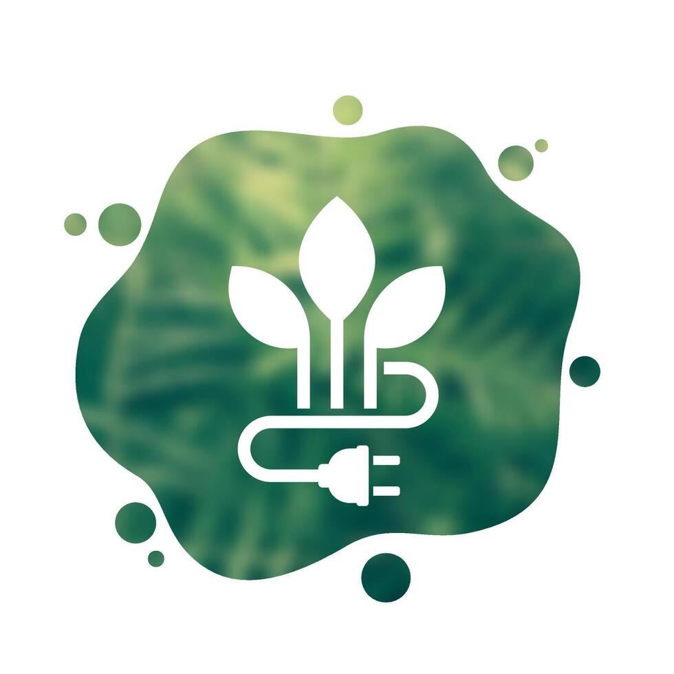 bioenergy and renewable energy icon with electric plug vector
