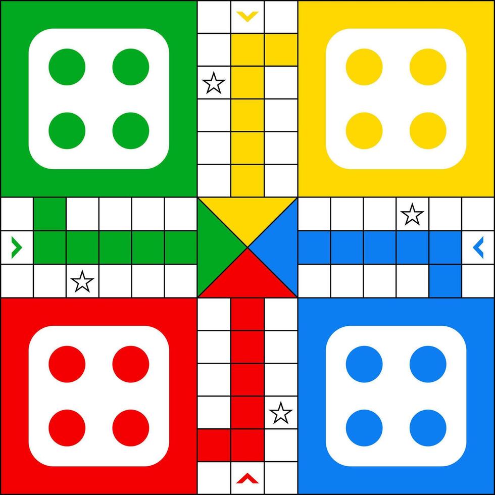 Ludo Indoor Fun Board Game Illustration vector