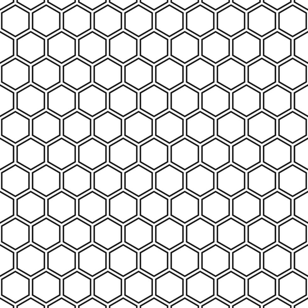 Hexagon Spacing Geometric Black White Pattern Background vector