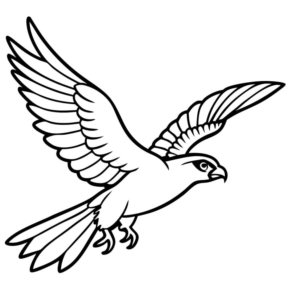 Caracara bird flies icon vector