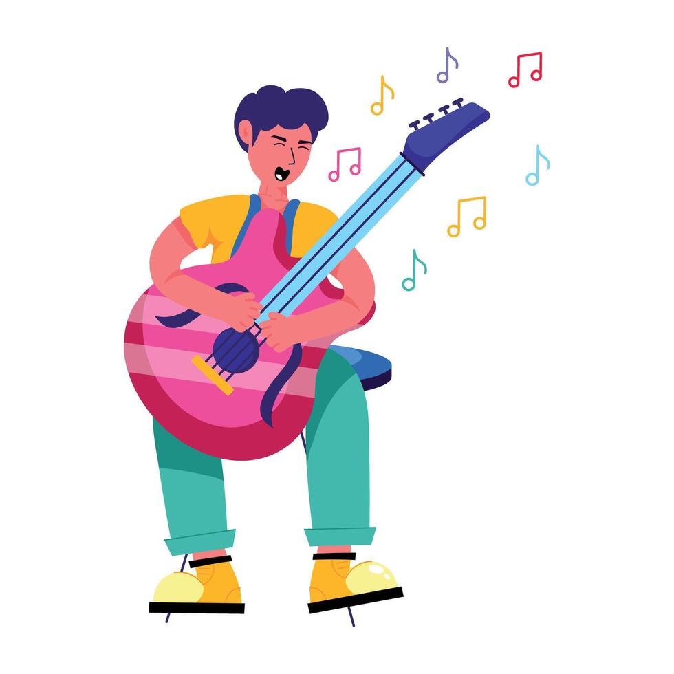 Flat style illustration of birthday surprise vector