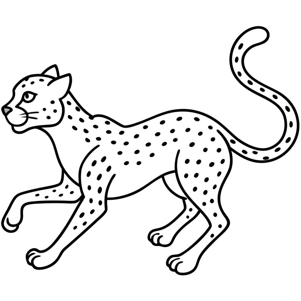 Cheetah lynx runs icon vector