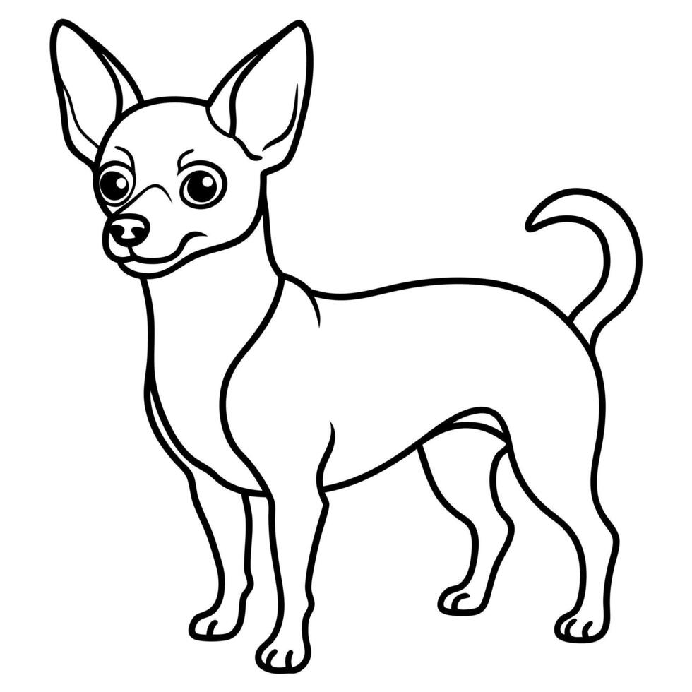 Chihuahua dog stands icon vector
