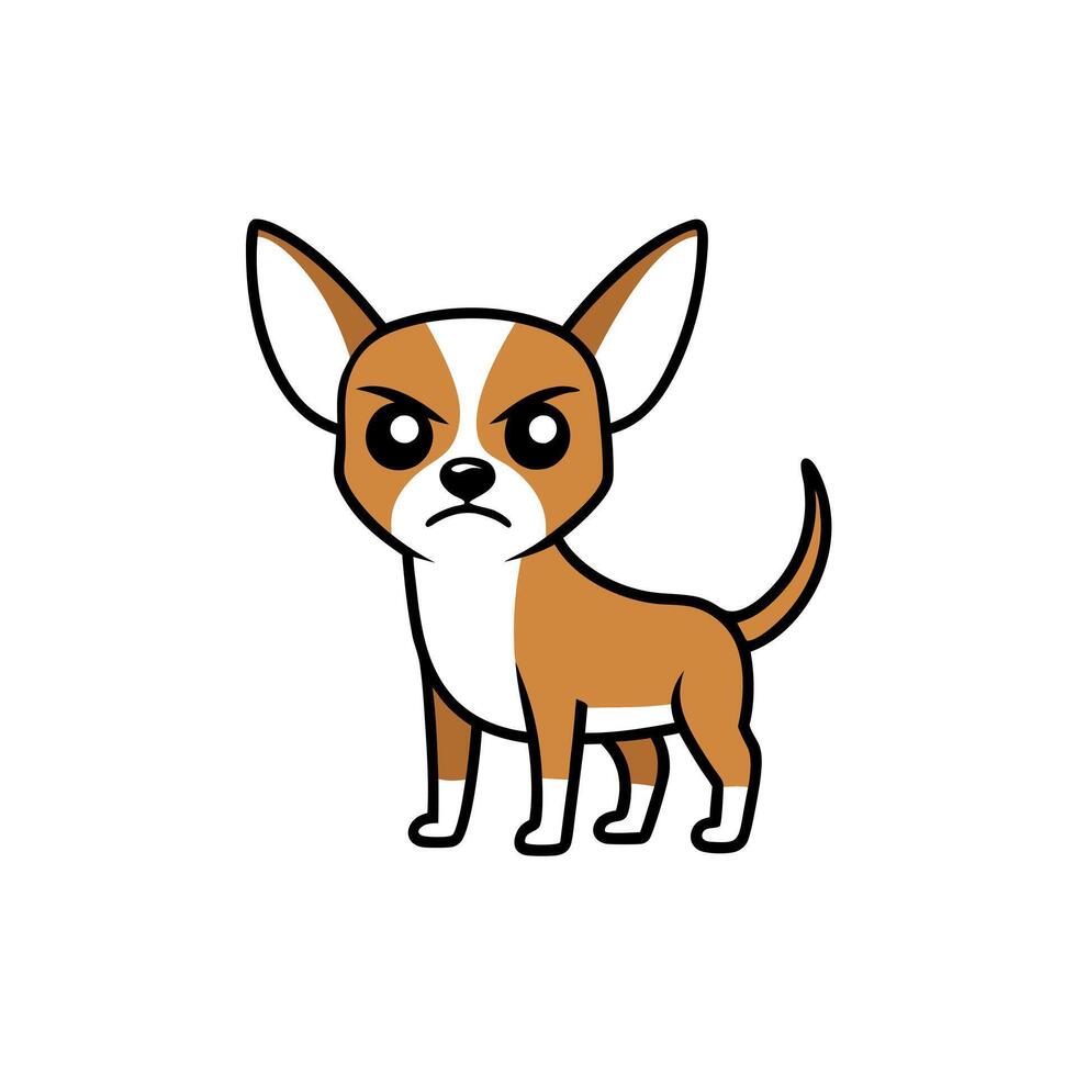 Cheagle dog angry icon vector