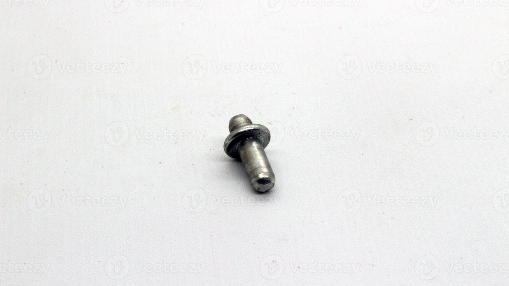 Close up of shelf hinges isolated photo