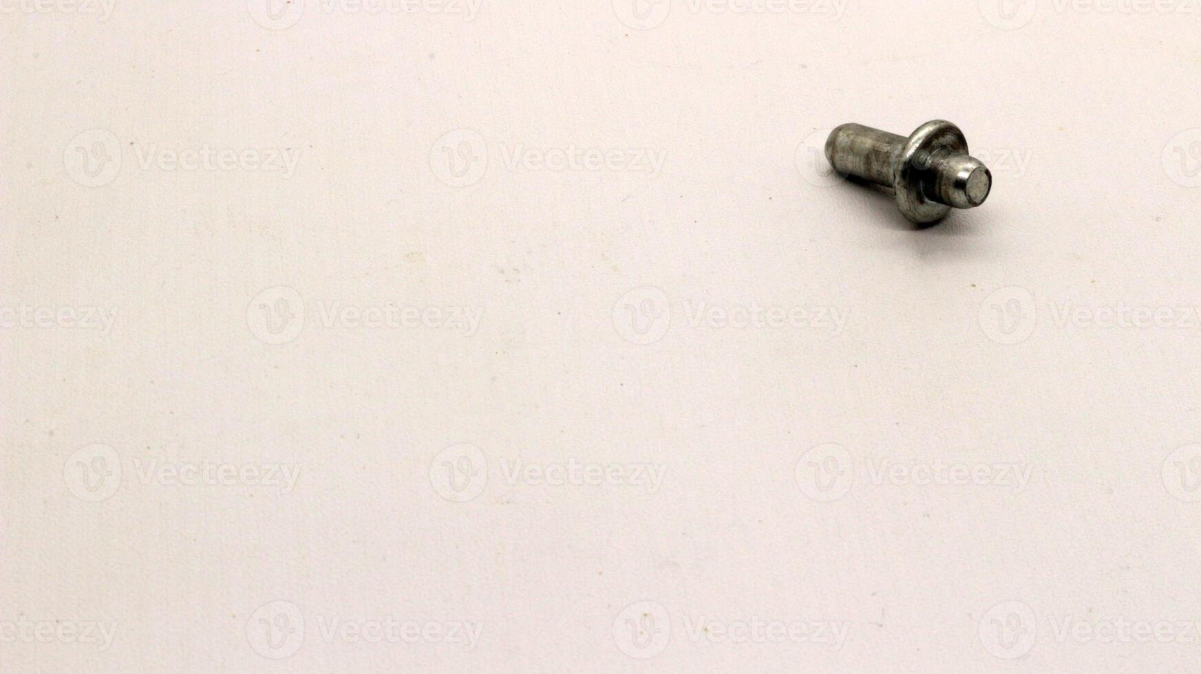 Close up of shelf hinges isolated photo