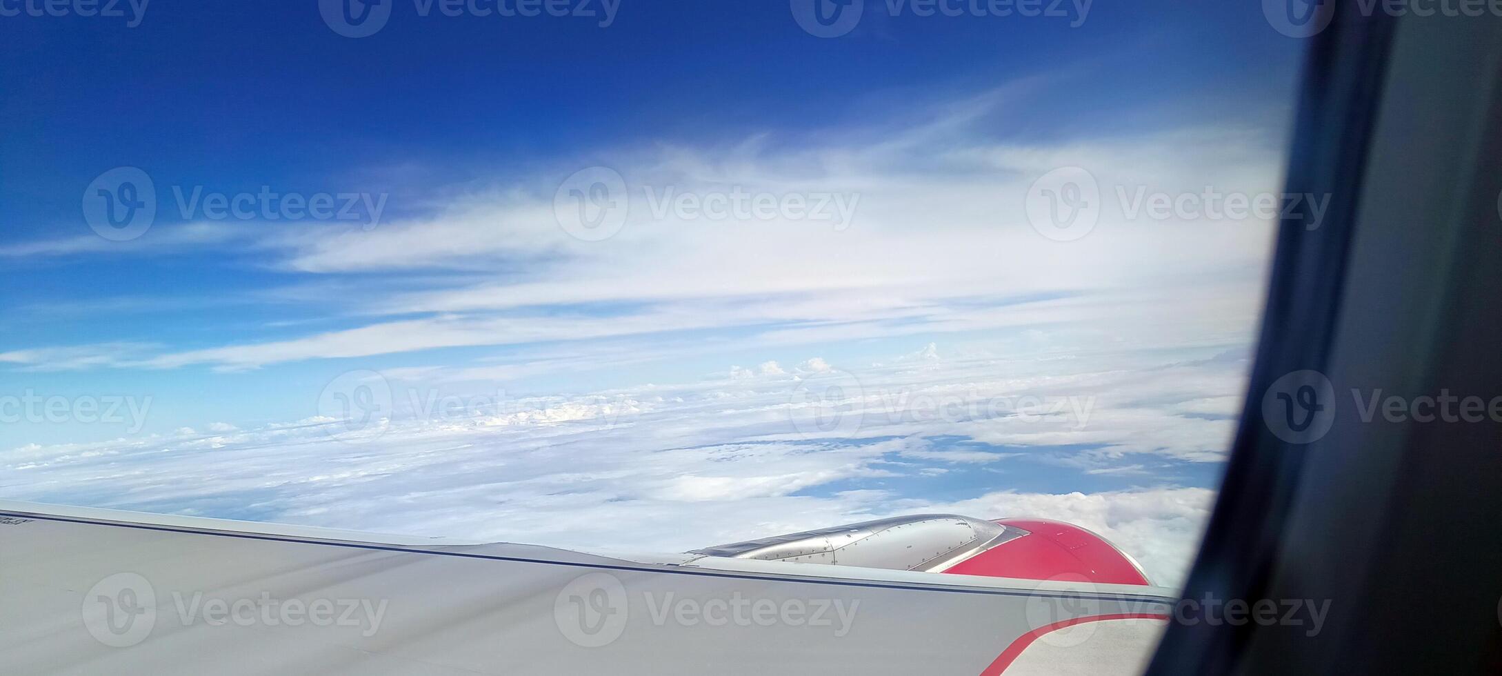 The view outside the plane from the window photo