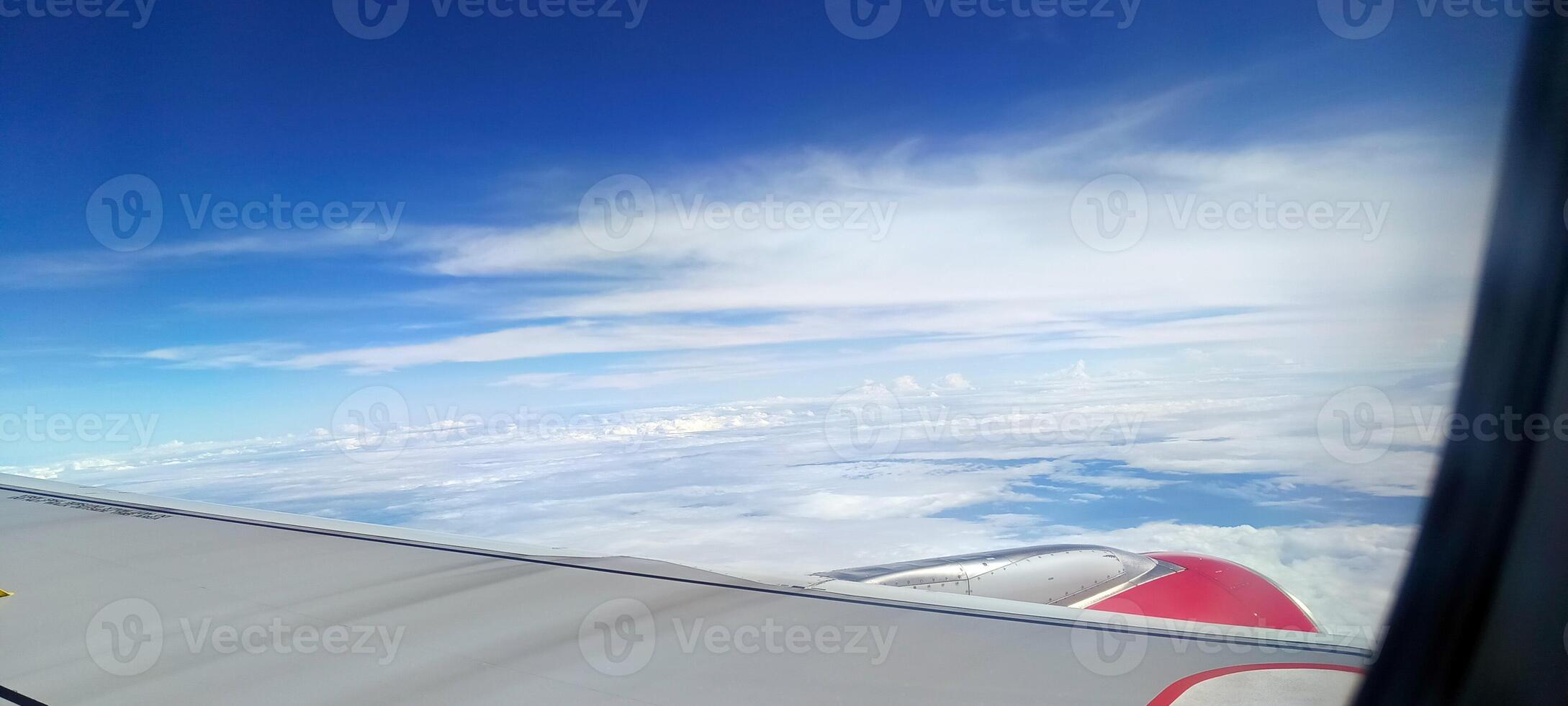 The view outside the plane from the window photo