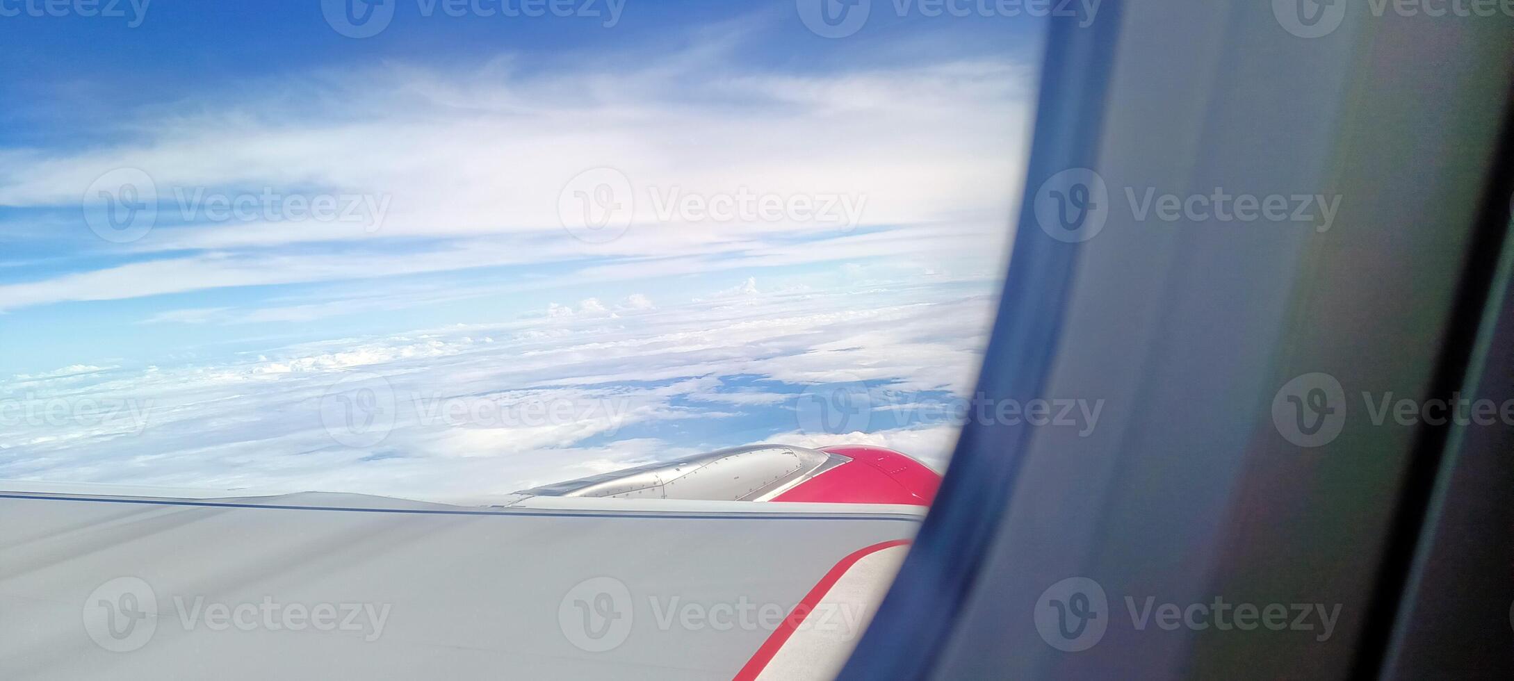 The view outside the plane from the window photo
