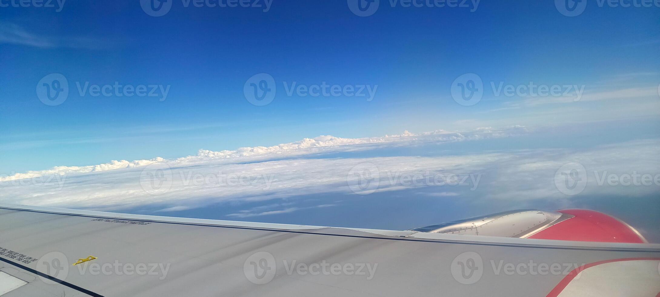 The view outside the plane from the window photo
