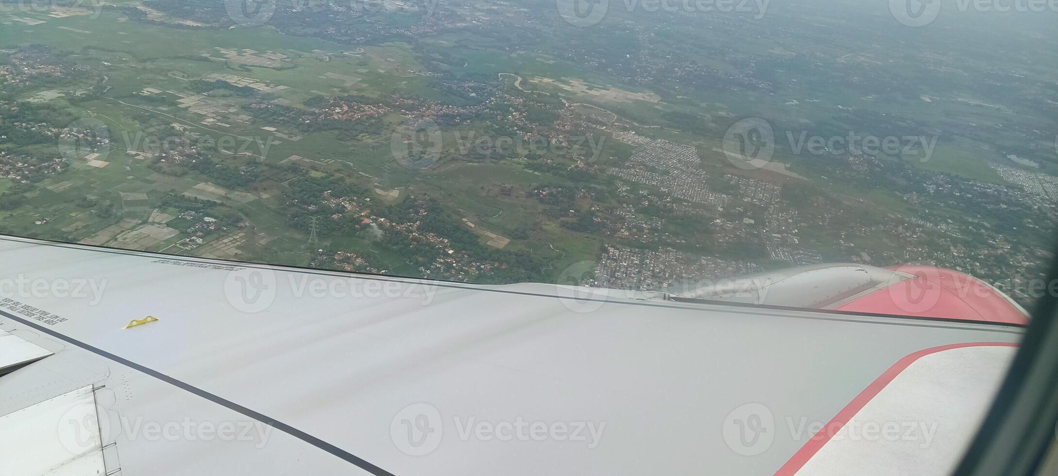 The view outside the plane if you look from the window photo