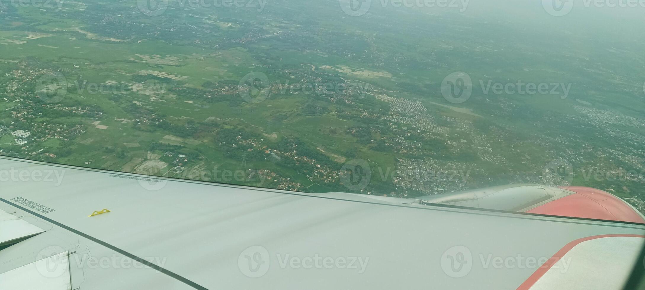 The view outside the plane if you look from the window photo