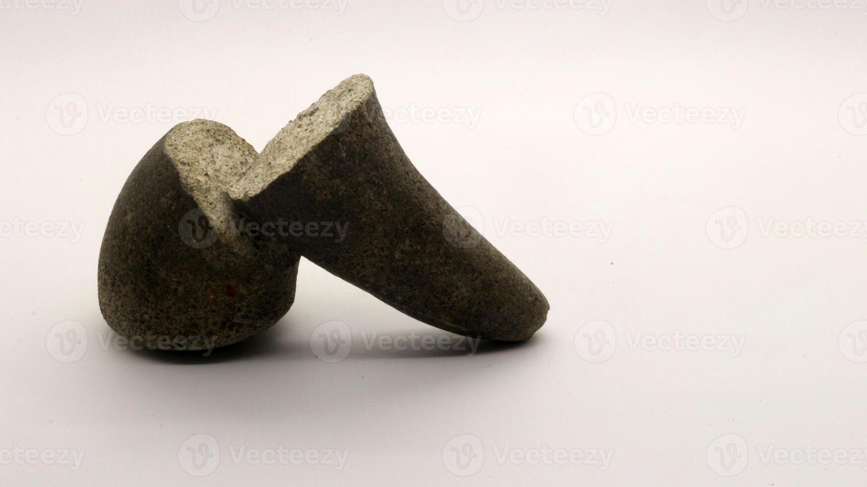 Broken stone grinder photo