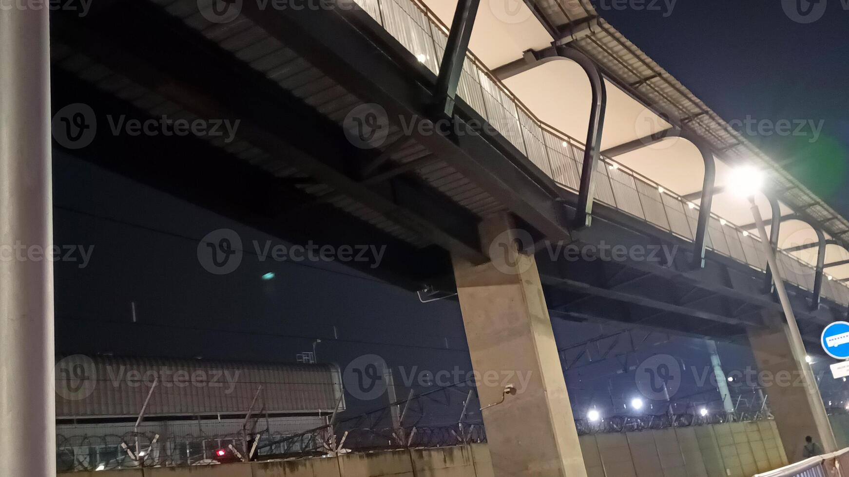 Lebak Bulus Jakarta LRT station from below photo