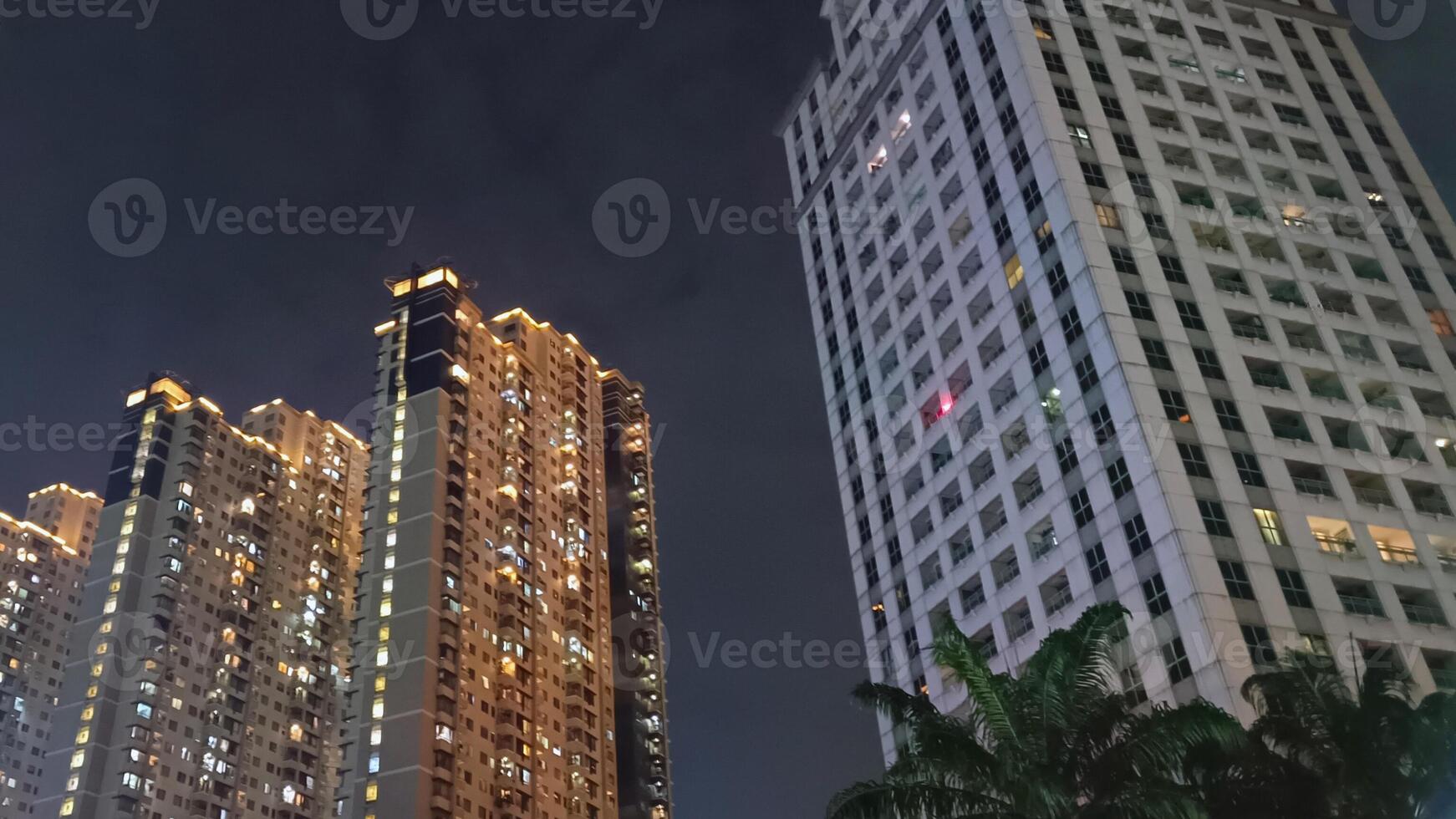 Beautiful tall buildings in Jakarta from below photo