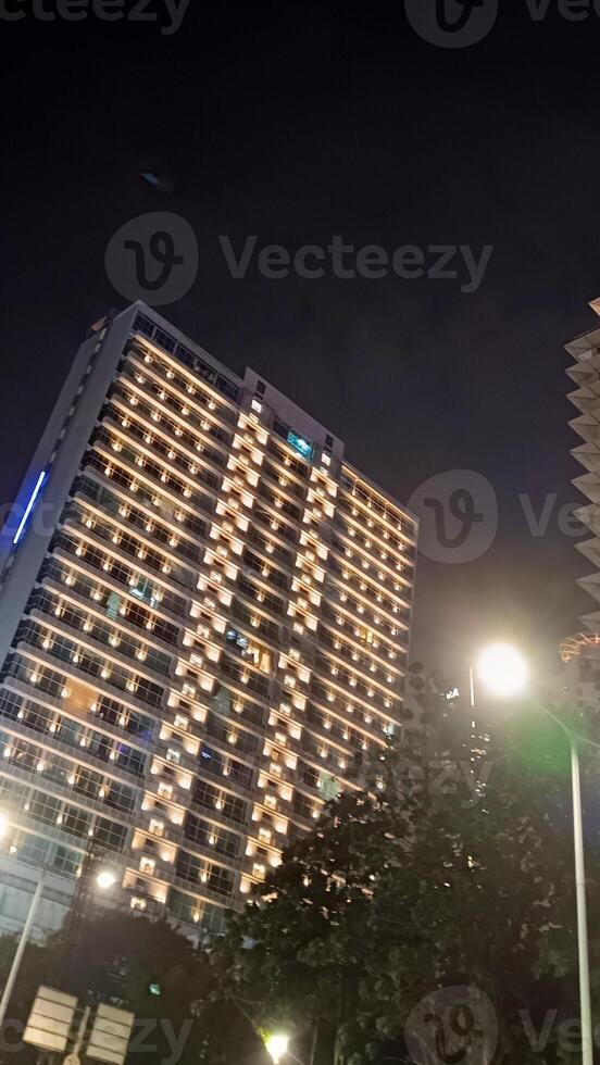 Beautiful tall buildings in Jakarta from below photo