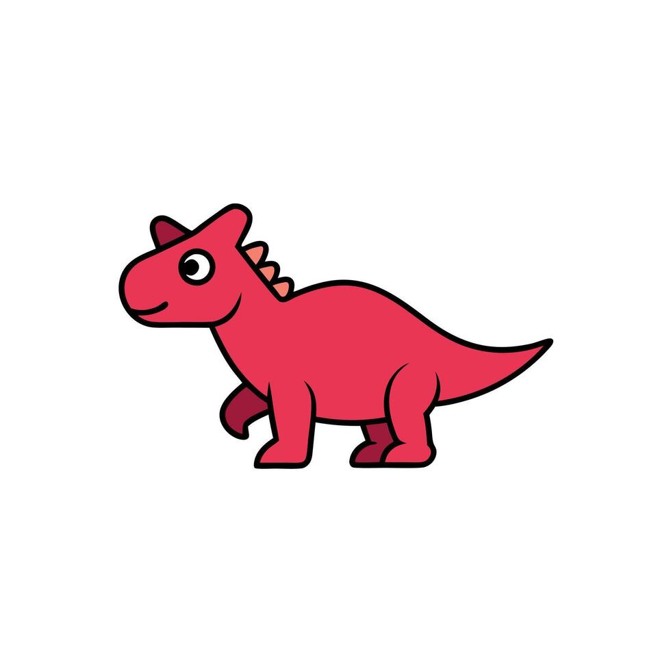 Ceratopsian dinosaur looks icon vector