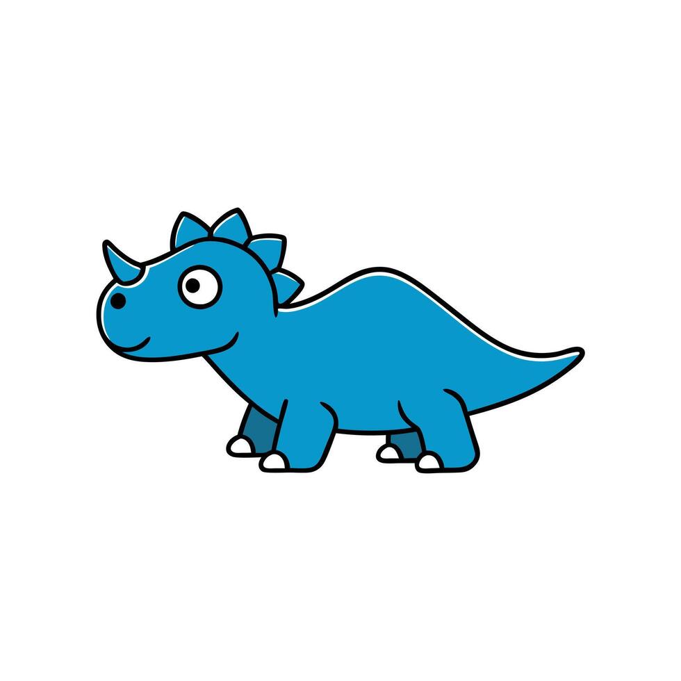 Ceratopsian dinosaur play icon vector