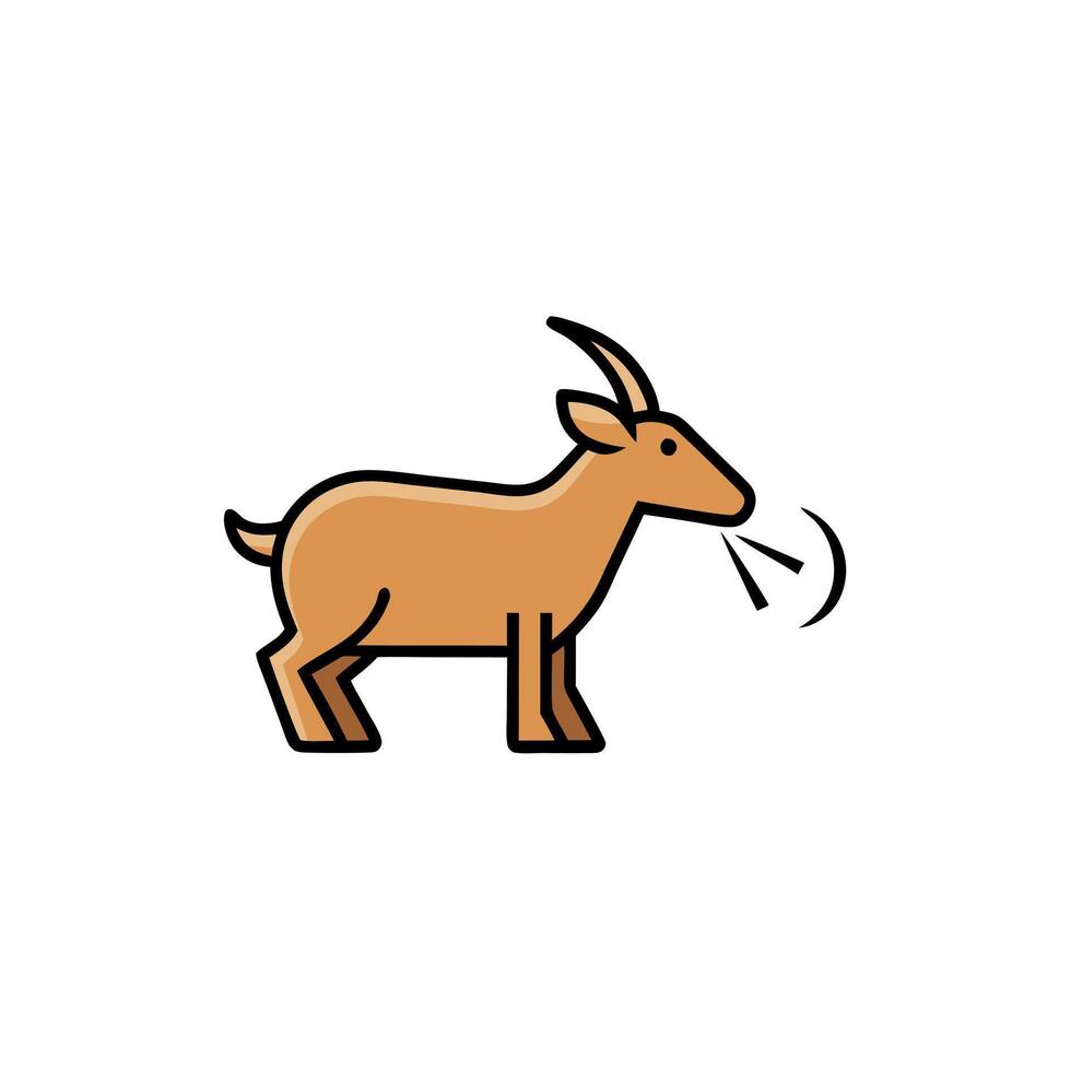 Chamois goat knocks icon vector