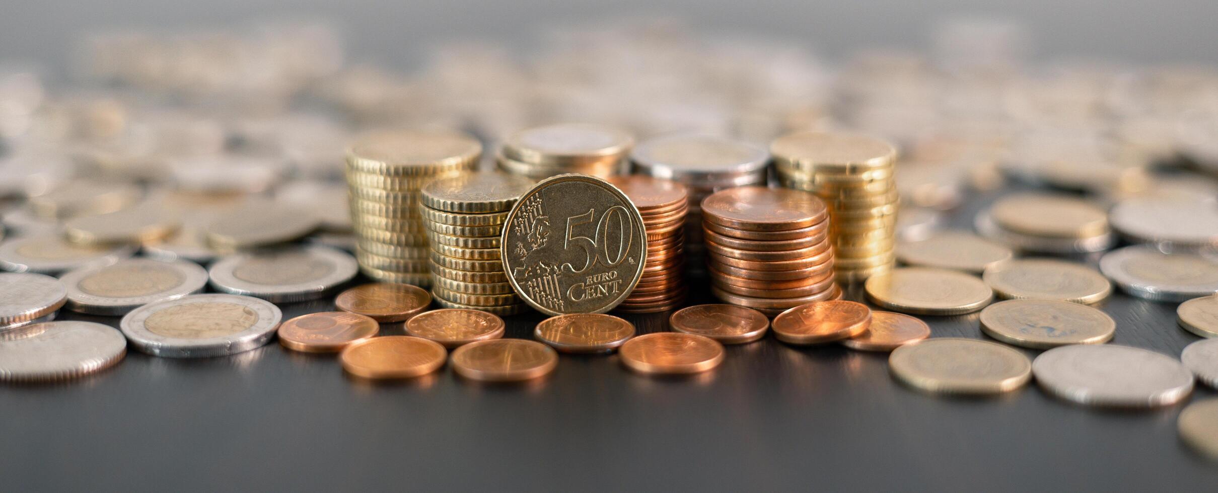 Stack of coins symbolizes core principles of finance, from saving and investment to business and banking, reflecting vital role currency plays in economy and management of money. finance, investment. photo