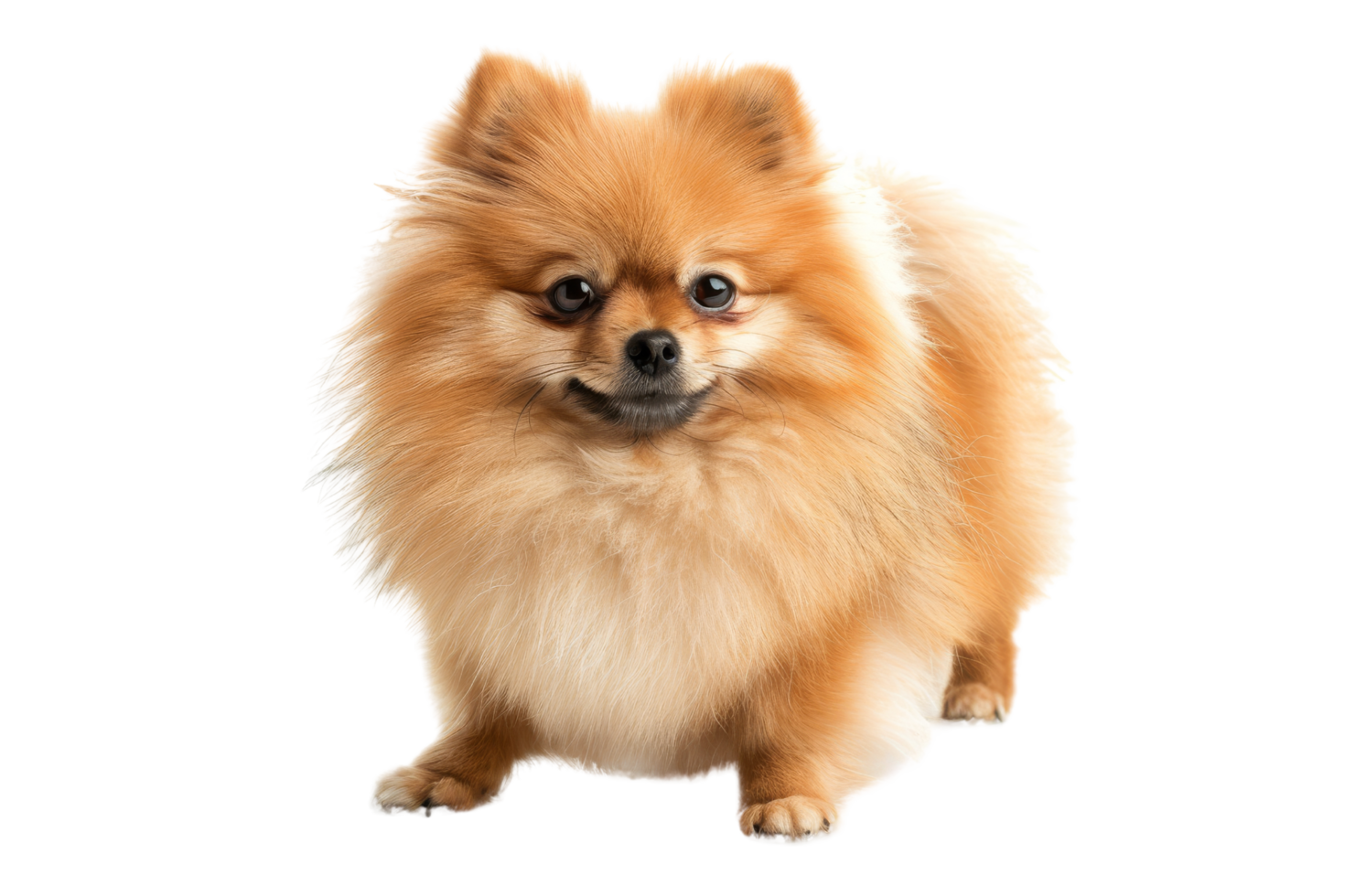 Cute Pomeranian Dog Looking at Camera png